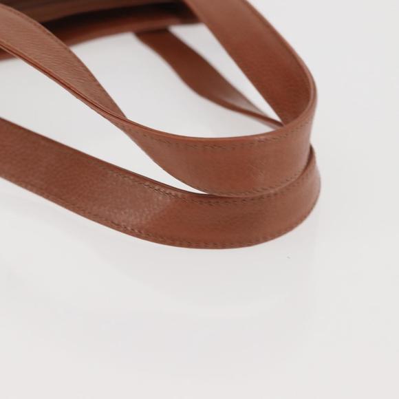 BALLY Tote Bag Leather Brown Gold Auth BA6025 - Picture 7 of 16